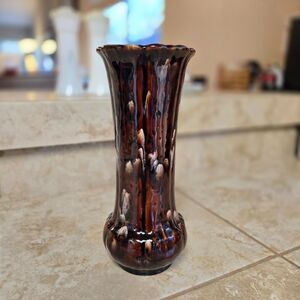 Vintage Studio Art Pottery Vase 9" Handcrafted Artist Signed 1987